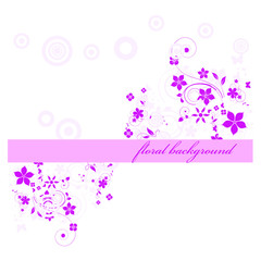  Pink abstract floral background with flowers