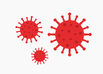 Coronavirus virus SARS-CoV-2 model symbol shape.