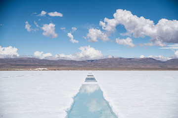 Fototapeta na wymiar Salt Flats in Argentina