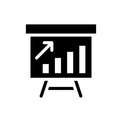 Graph Presentation Vector Icon Glyph Illustration