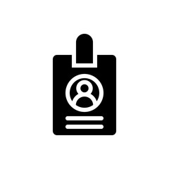 ID Card Vector Icon Glyph Illustration