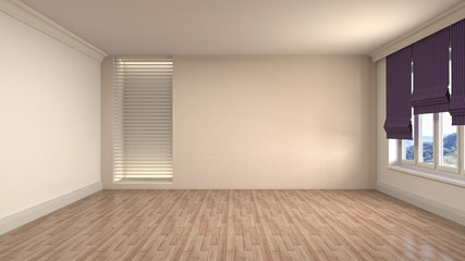 Obraz na płótnie Canvas Empty interior with window. 3d illustration