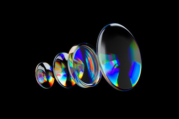 Fototapeta 3Dレンダリングによる分光を起こしているレンズのイラスト obraz