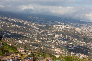 Fototapeta premium View down from Cabo Girao on Madeira Island, Portugal, the highest cliff in Europe