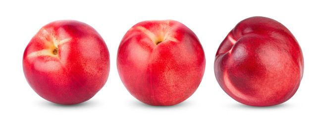 Nectarine fruit isolated on white background