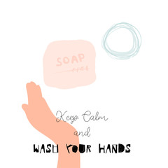 wash your hands cartoon vector illustration 