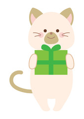 プレゼントとネコ