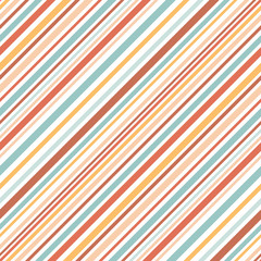Colourful irregular diagonal striped seamless vector pattern background.