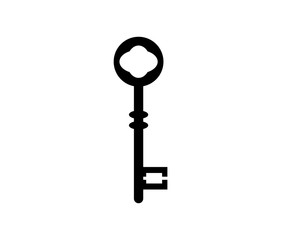 key icon isolated on white background. vector illustration