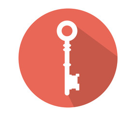 key icon isolated on white background. vector illustration