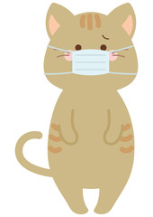 マスクをつけたネコ