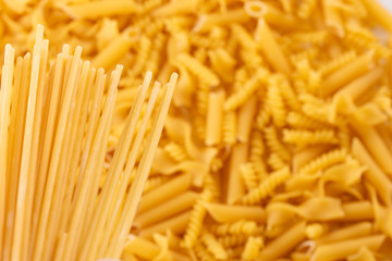 Pasta and dry food corn waffles