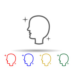 Fresh, face multi color icon. Simple thin line, outline vector of sheep icons for ui and ux, website or mobile application