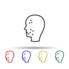 Blotch, face multi color icon. Simple thin line, outline vector of sheep icons for ui and ux, website or mobile application