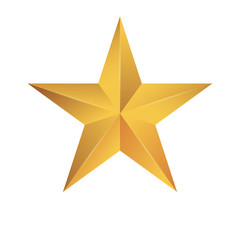 Obraz premium Golden Star isolated on white Background.