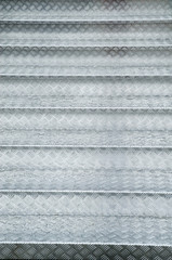 New modern external metal staircase