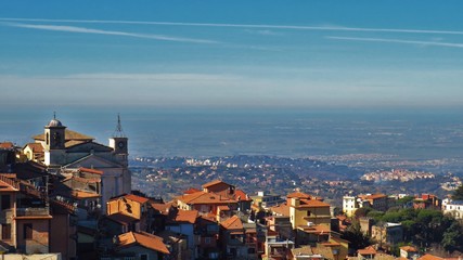 Fototapeta premium panoramic view of the city, Rocca di Papa province of Rome Italy 