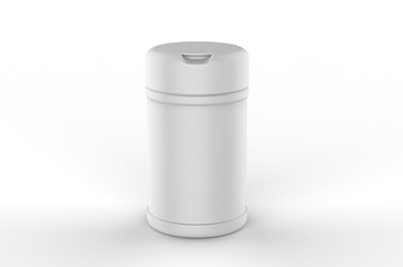 Blank Promotional Wet Wipe Container Cup For Branding, 3d render illustration.