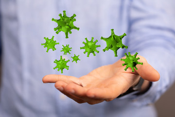 contagious coronavirus pandemic, dangerous virus outbreak 3d.