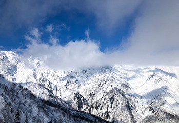 Plakat mountains in winter