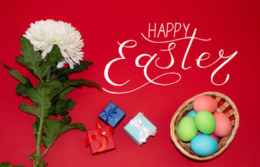 Holiday card, Easter banner with text - Happy Easter