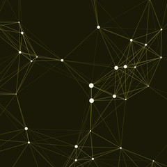 Network Mesh Computation Art background illustration