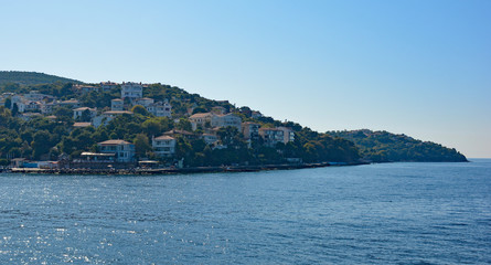 Fototapeta premium Burgazada, one of the Princes' Islands, also called Adalar, in the Sea of Marmara off the coast of Istanbul
