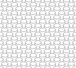 Vector line seamless texture tube. White background.