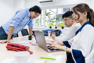 Obraz premium Business teamwork meeting to plan the work.