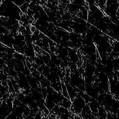 Grunge Distressed Seamless Repeating Pattern White on Black Vector Illustration