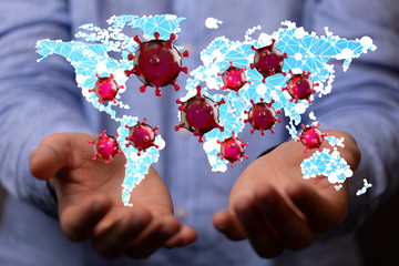 Covid-19 coronavirus, virus that causes acute respiratory infections and the common cold, Sars-CoV-2 background with