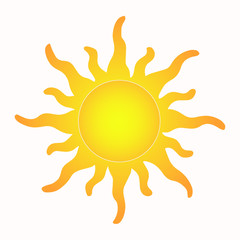 Sun icon. Summer symbol vector illustration.