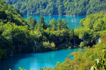 Beautiful landscape of Plitvice Lakes in Croatia