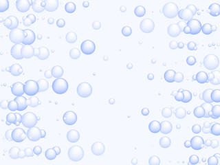 Soap foam bubbles, shampoo soapy effect background