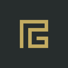 letter G, construction and building logo vector.
