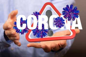 epidemic corona virus 2019-nCoV 3d digital..