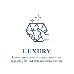 Luxury concept, premium service, VIP status, high quality guarantee, excellence award, exclusive offer