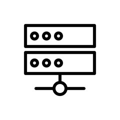 Network Server Vector Icon Line Illustration
