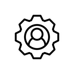 Project Manager Vector Icon Line Illustration