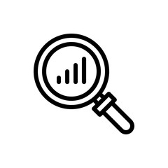 Search Graph Vector Icon Line Illustration