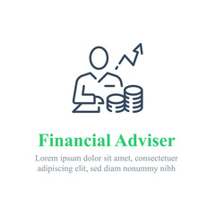 Financial adviser, stock market analysis and investment strategy, trust or wealth management