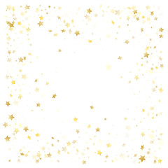 Magic gold sparkle texture vector star background.