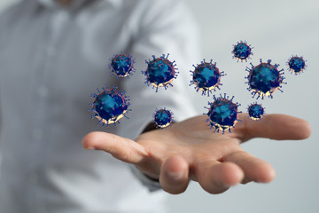 epidemic digital virus  3d protection.