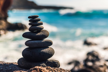 Beach Canary Islands stones