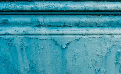 Blue wall with rough structure
