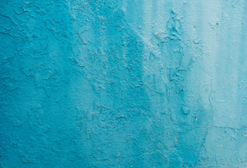 Blue wall with rough structure