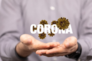 Corona Virus - Microbiology And Virology Concept - 3d Rendering.