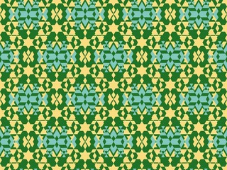 Seamless bright spring pattern with  mosaic and   geometry.