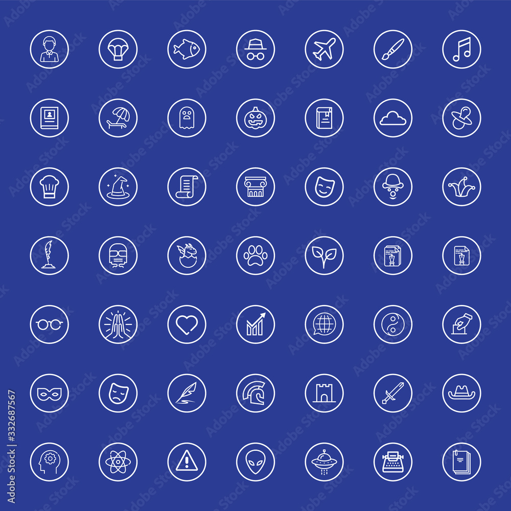 Wall mural category icons ui design app vector isolated image