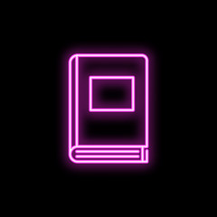Book neon icon. Simple thin line, outline vector of school icons for ui and ux, website or mobile application